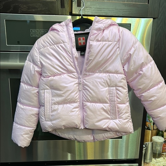 Swiss Tech Kids Puffer Jacket -‎ Light Pink - Picture 1 of 5